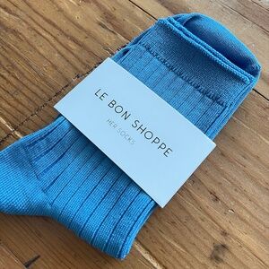 NWT Le Bon Shoppe Her Socks in Electric Blue